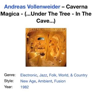 Andreas Vollenweider Caverna Magica vinyl Near Mint excellent condition HARP